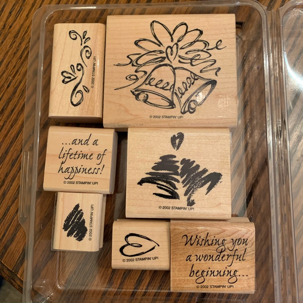 A Lifetime of Happiness rubber stamp set